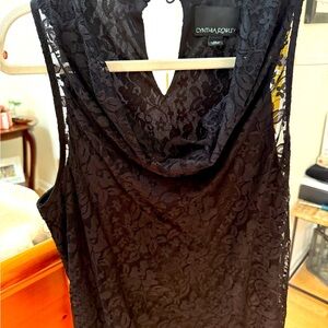 Lace overlay sleeveless top